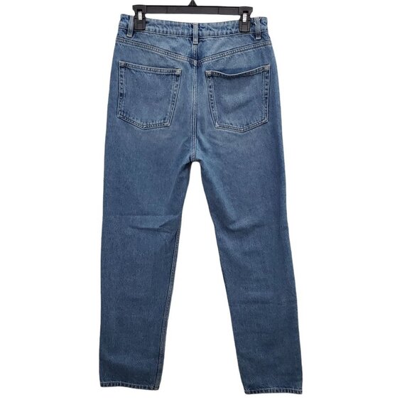 ASOS Tall Women's Remo Recycled Denim Light High Waist Straight Leg Jeans 28x36 - Picture 6 of 7